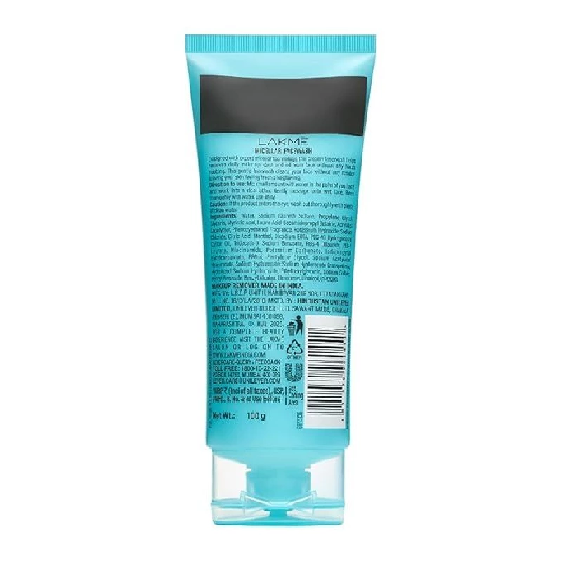 Lakme Micellar Pure Facewash for Deep Pore Cleanse, 100 g-2.webp